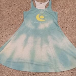 Tie Dye Sun And Moon Sleeveless Skater Dress